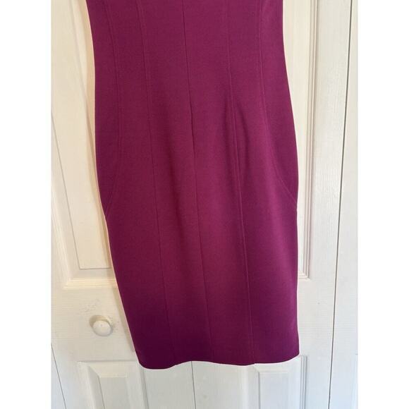 Cache Womens Purple Sleeveless Sheath Dress Key Whole Size 0 90s - Picture 6 of 9
